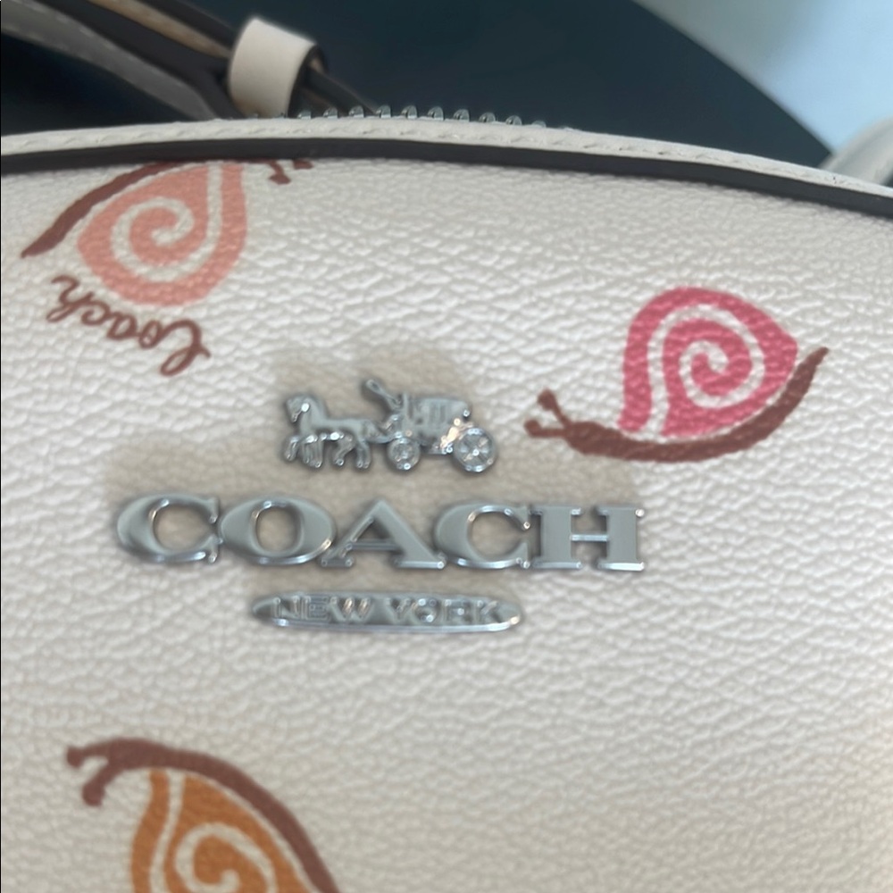 Coach White Crossbody Bag with Multicolor Accents - Picture 9 of 14